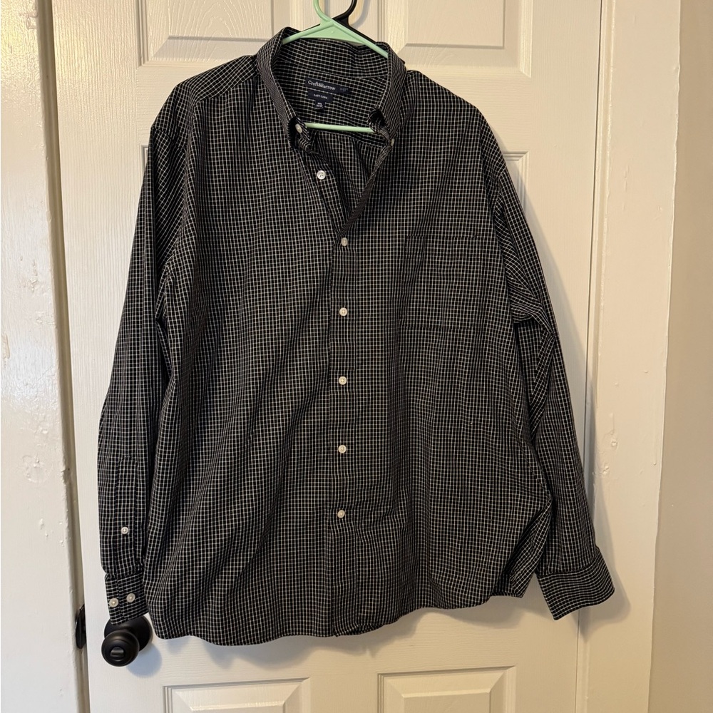 Men's Black Checkered Shirt